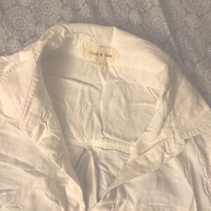 Cloth & Stone white dress with pockets ; size L